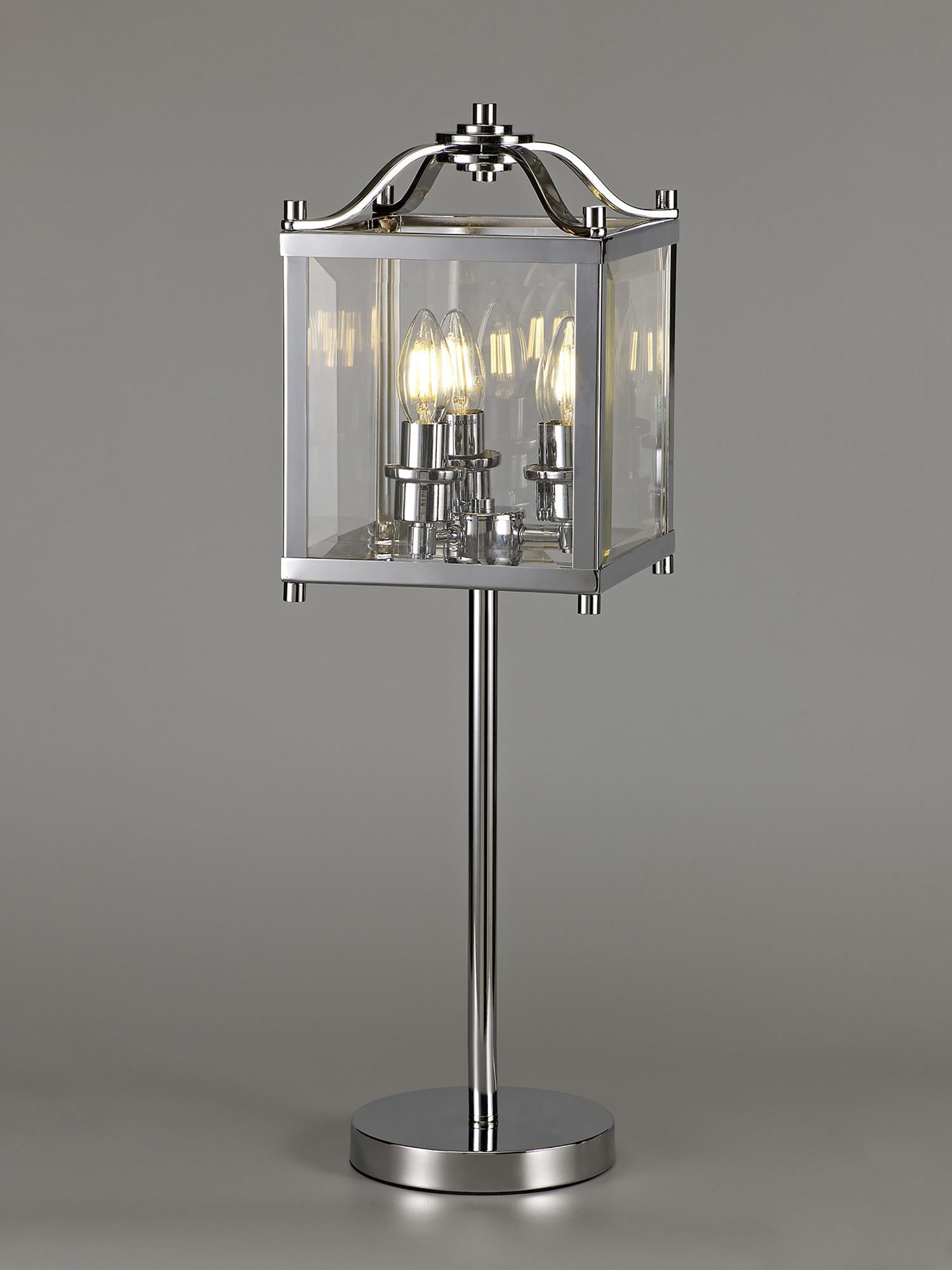 Aston Polished Chrome Table Lamps Diyas Armed Table Lamps